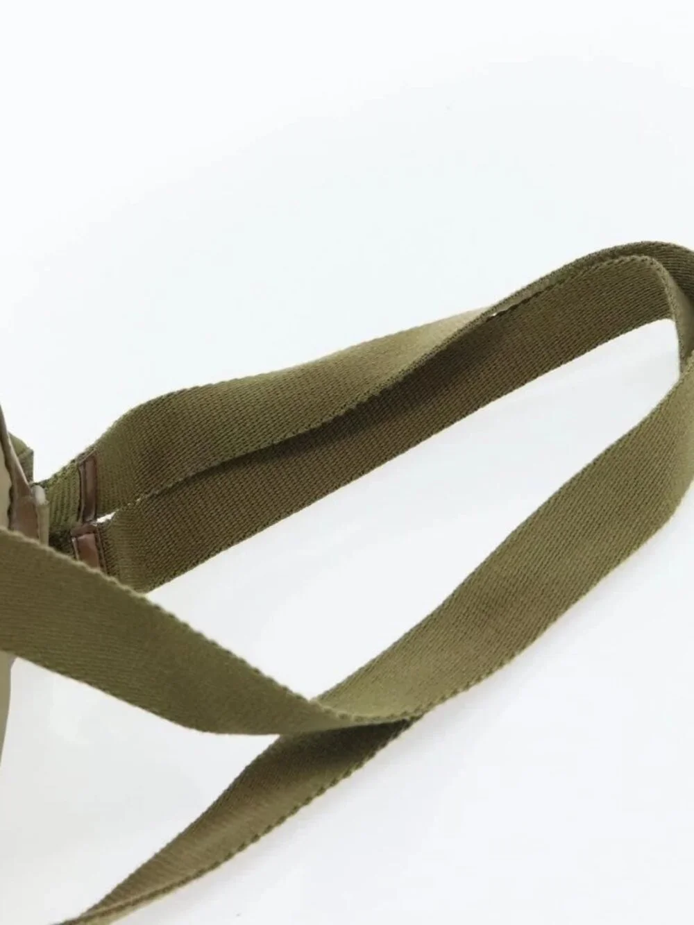 PRADA Backpack Nylon Khaki Silver Auth
